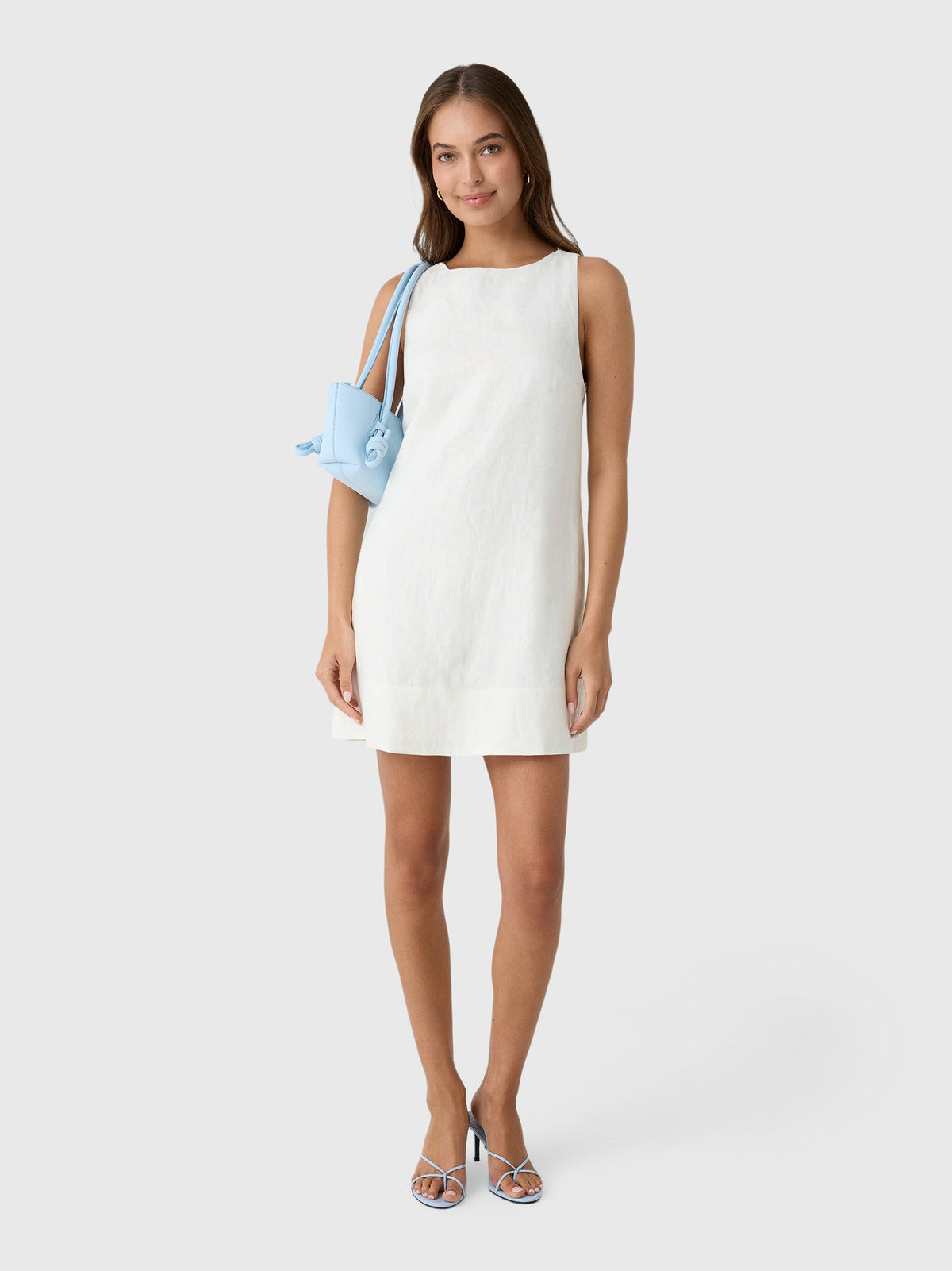 Peony Women's Embroidered Keyhole Mini Dress
