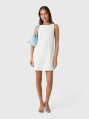 Peony Women's Embroidered Keyhole Mini Dress