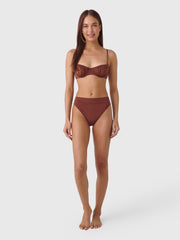 Peony Women's Everlasting Ruched Balconette Bikini Top