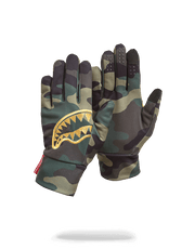 GOLD STENCIL CAMO GLOVES