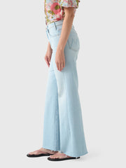 Mother Women's The Hustler Roller Skimp Fray Jean