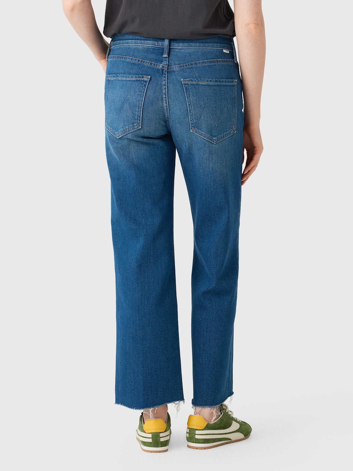 Mother Women's The Mid Rise Rambler Flood Fray Jean