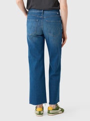 Mother Women's The Mid Rise Rambler Flood Fray Jean