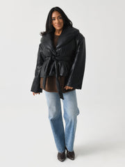 Rotate Women's Belted Puffer Jacket