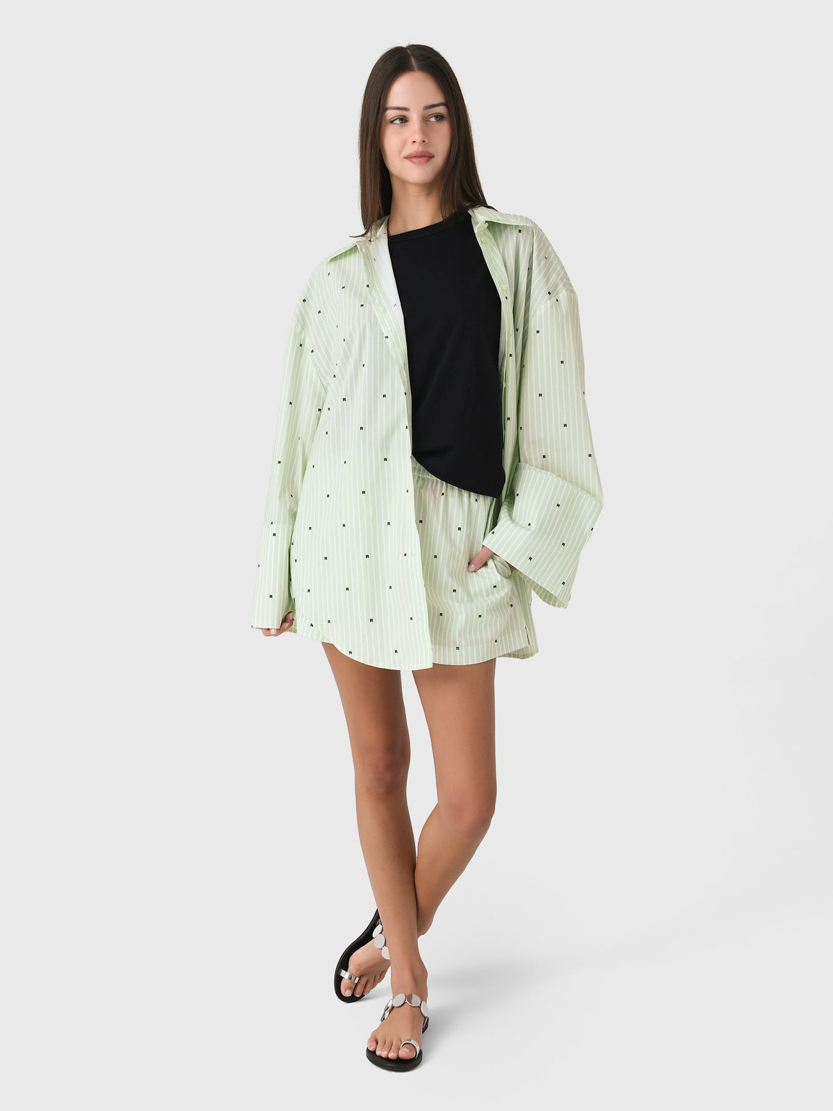 Rotate Women's Poplin Oversized Shirt