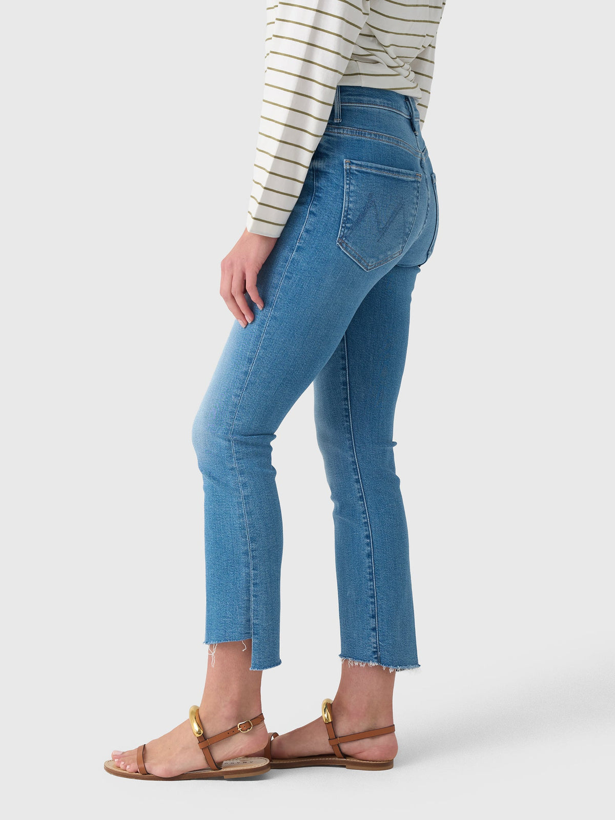 Mother Women's The Insider Crop Step Fray Jean