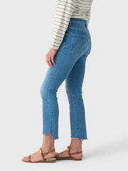 Mother Women's The Insider Crop Step Fray Jean