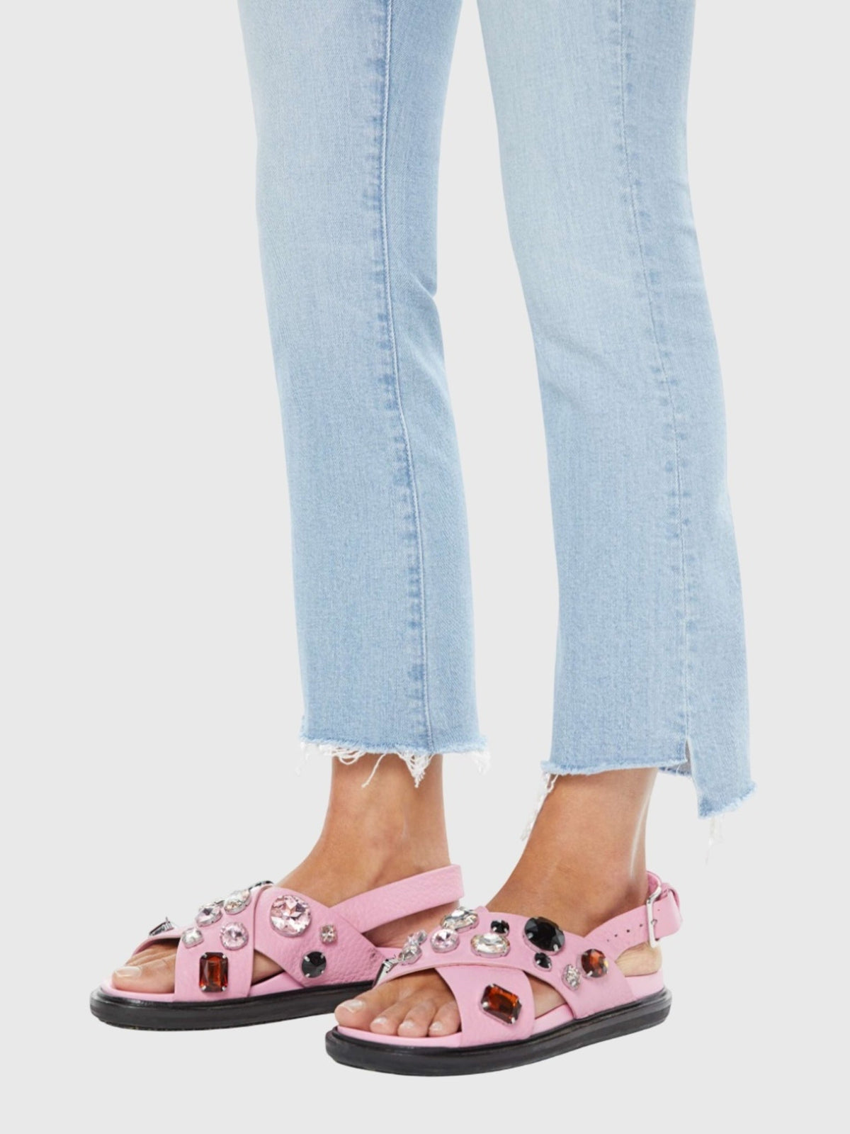 Mother Women's The Insider Crop Step Fray Jean