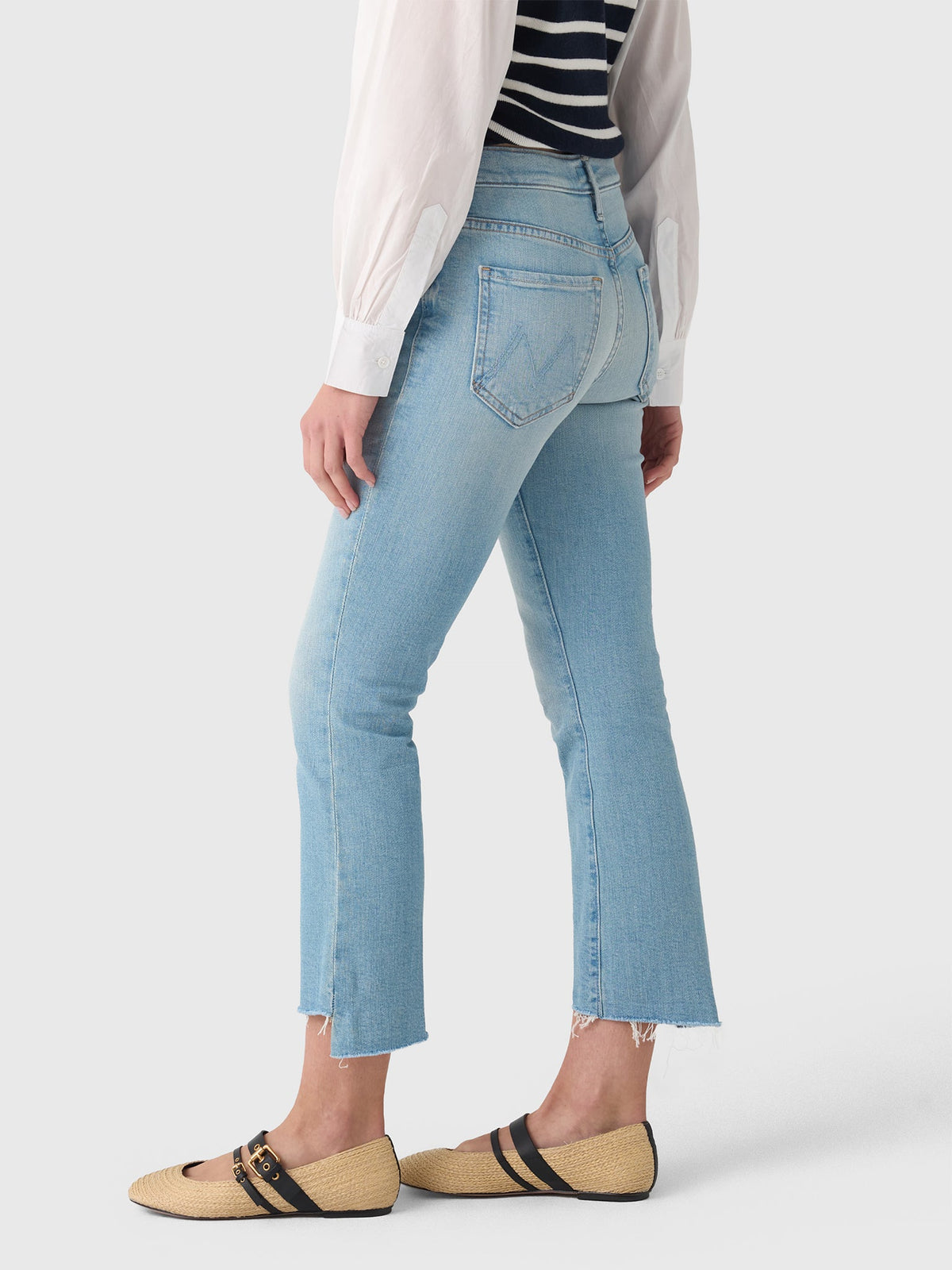 Mother Women's The Insider Crop Step Fray Jean