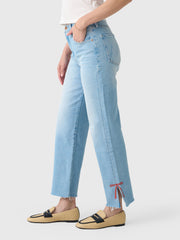 Mother Women's The Rambler Zip Slice Hover Fray Jean