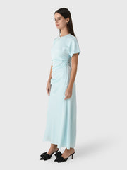 Simkhai Women's Marabella Draped Satin Midi Dress