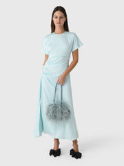 Simkhai Women's Marabella Draped Satin Midi Dress