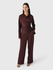 Simkhai Women's Victoria Draped Satin Top