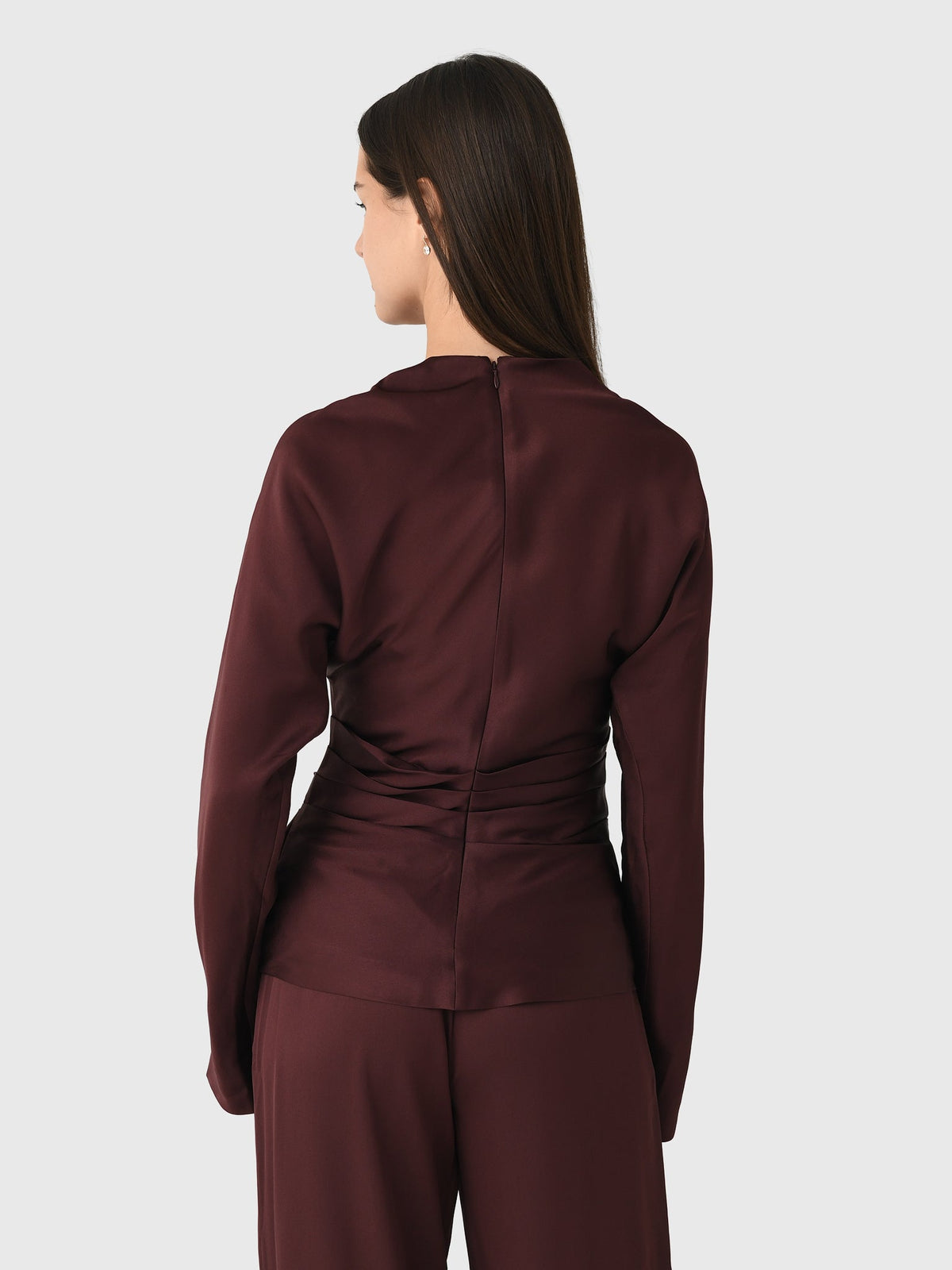 Simkhai Women's Victoria Draped Satin Top