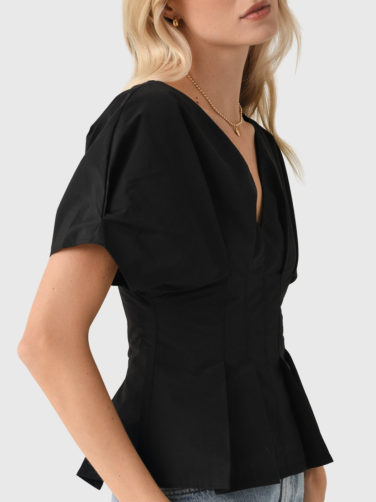 Simkhai Women's Rozen Cotton Faille Top