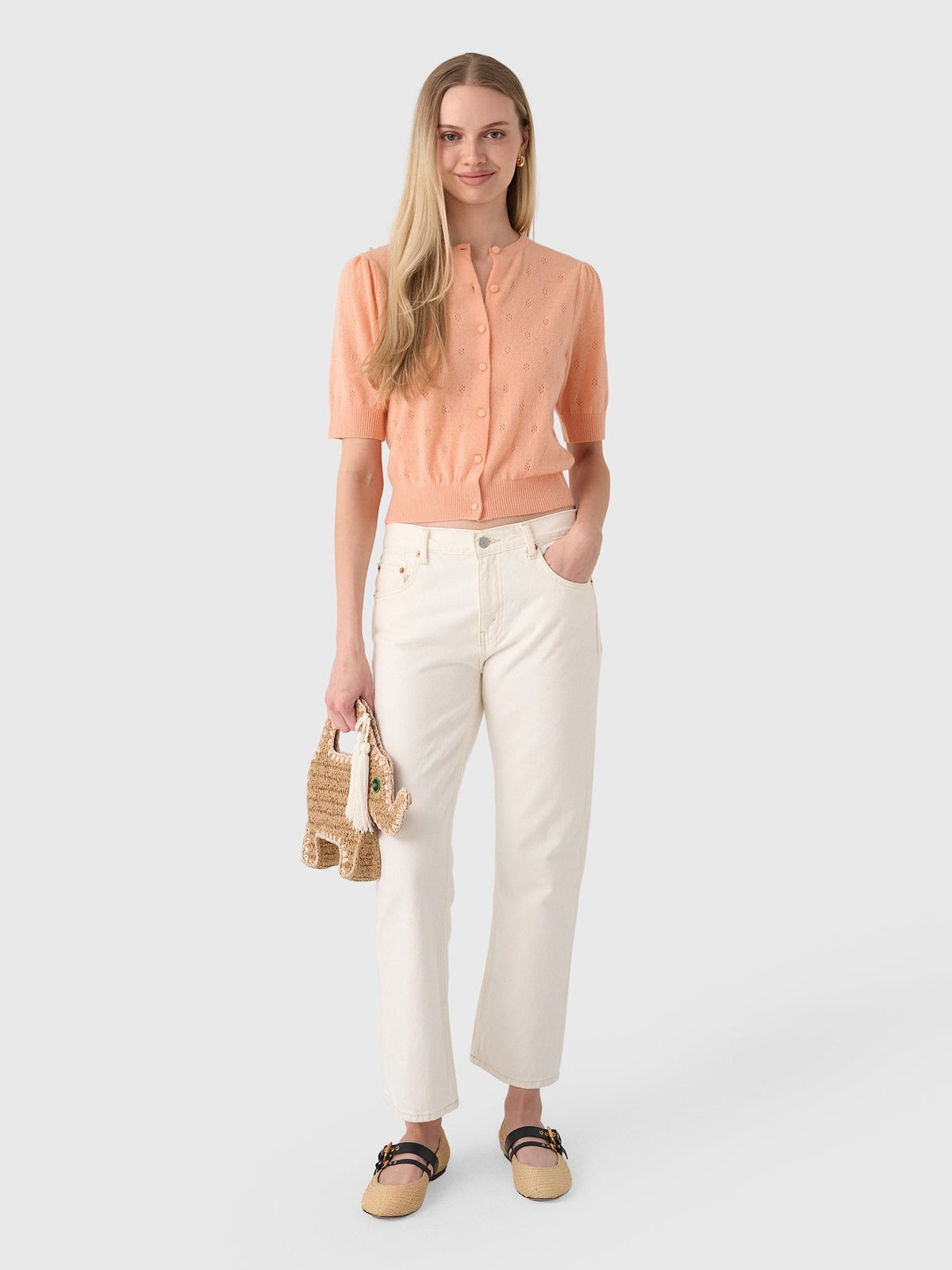 Re/Done Women's Mid Rise Blondie Crop Jean