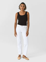 Re/Done Women's Slim Straight Crop Jean