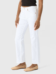 Re/Done Women's Slim Straight Crop Jean