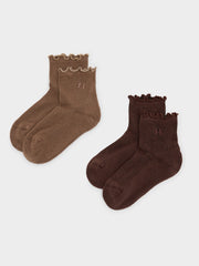 Halfdays Women's Ruffle 2-Pack Socks