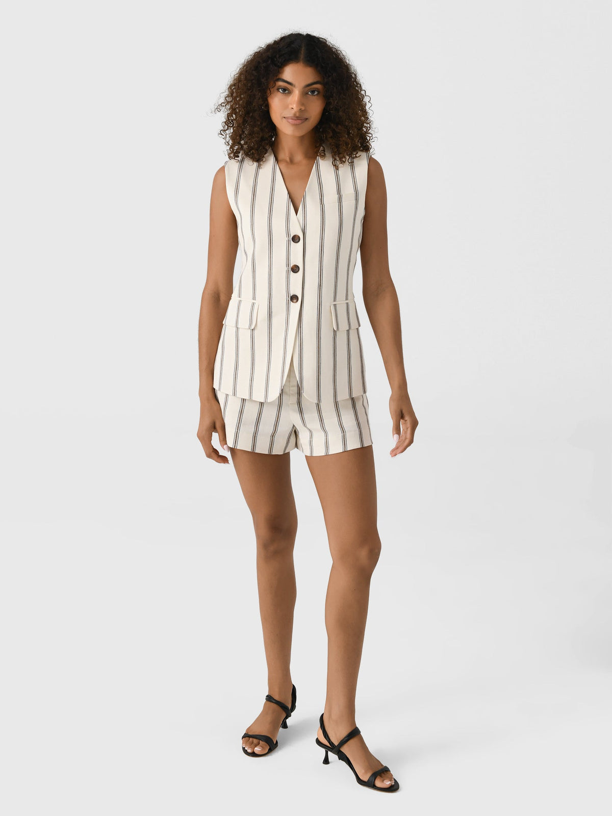 ALC Women's Noa Striped Linen Vest