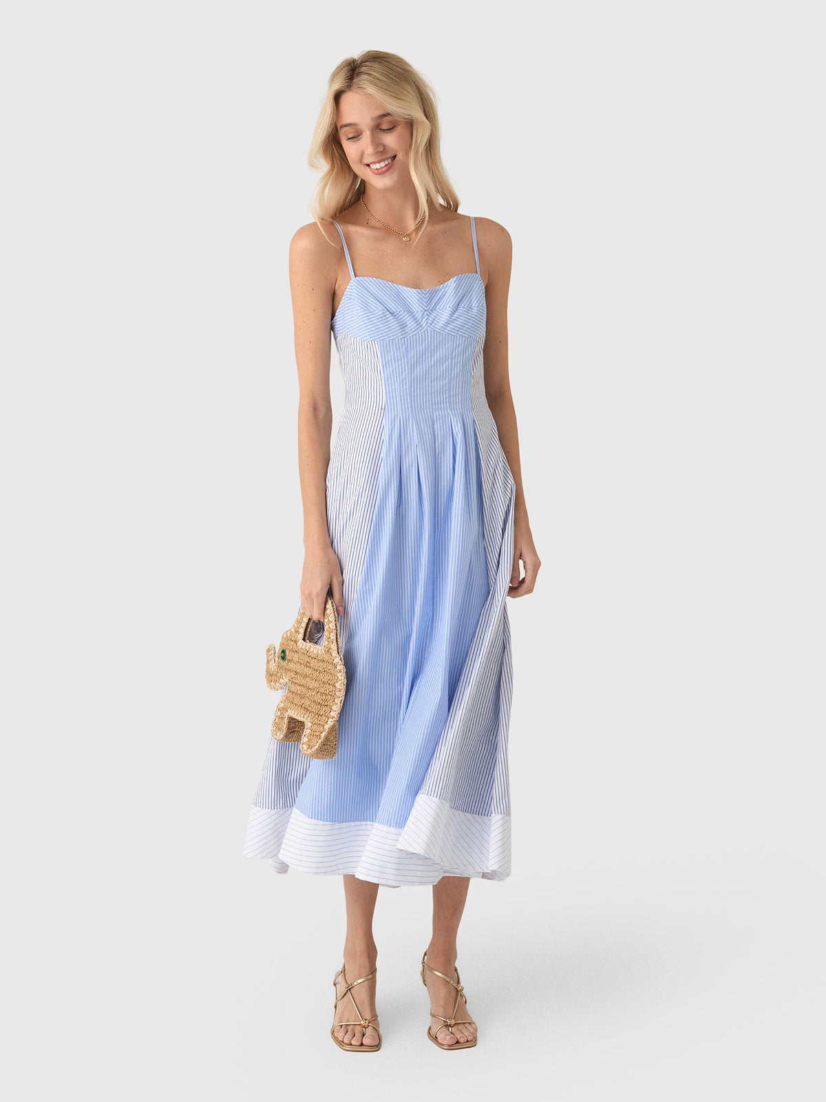 Simkhai Women's Chamberlain Cotton Midi Dress