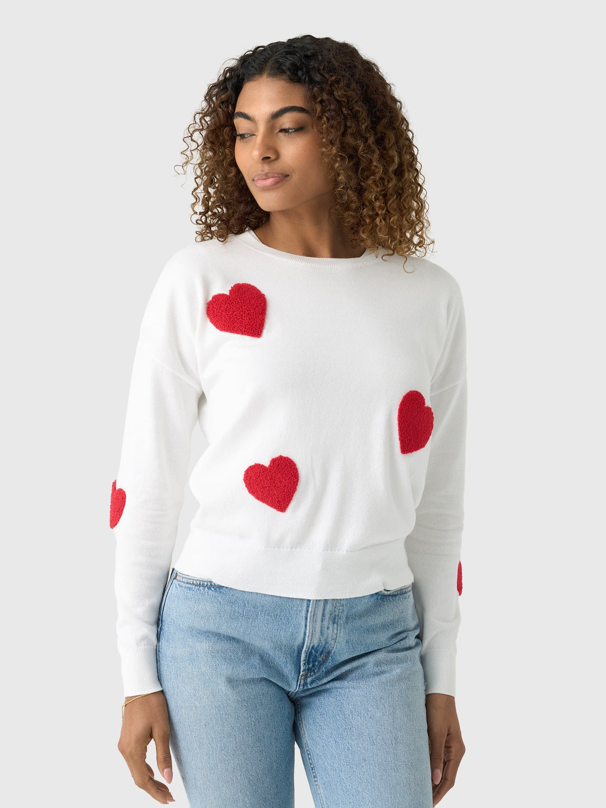 Eche Women's Heart Crew Sweater