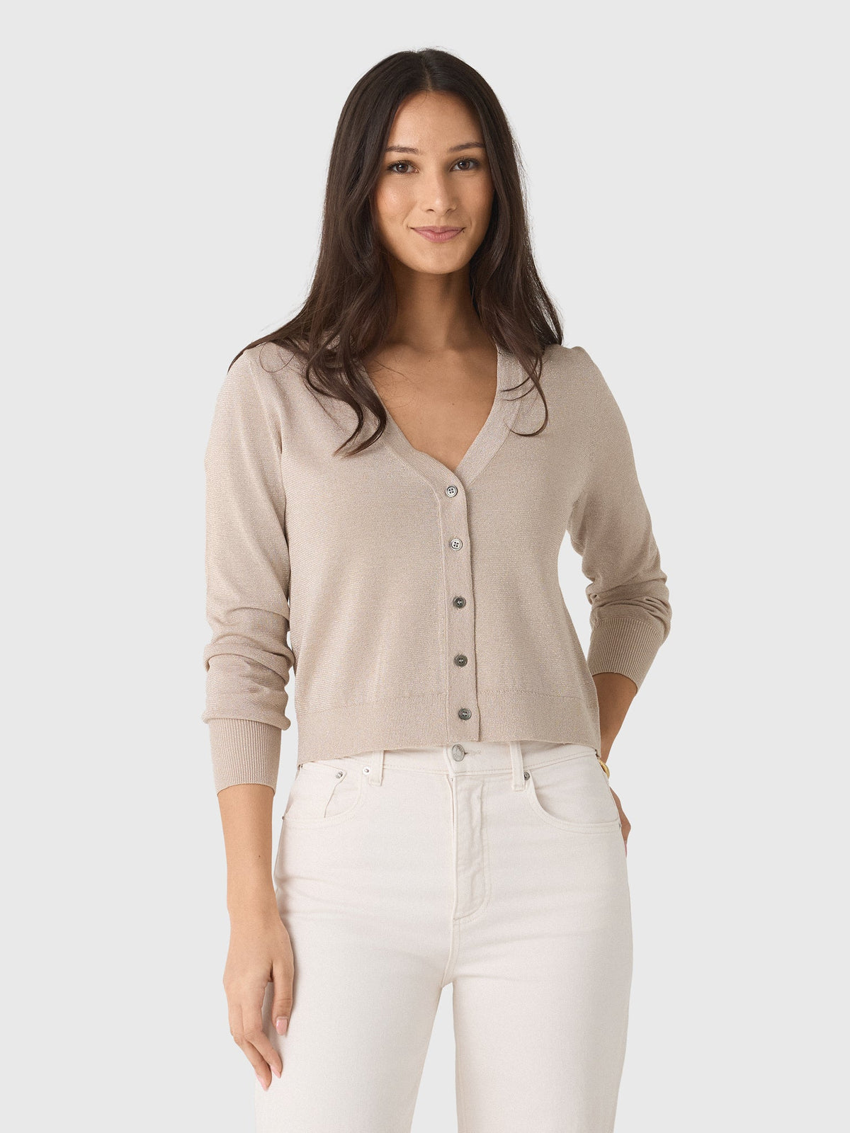 MVG Women's Sparkle V-Neck Cardigan