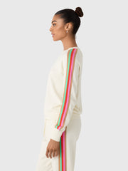 MVG Women's Stripe Sleeve Sweater