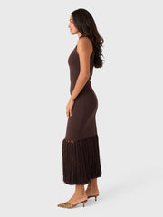 AJE Women's Sofina Knit Tassel Midi Dress