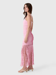 Simkhai Women's Brionne Scalloped Knit Midi Dress