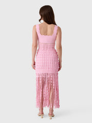 Simkhai Women's Brionne Scalloped Knit Midi Dress