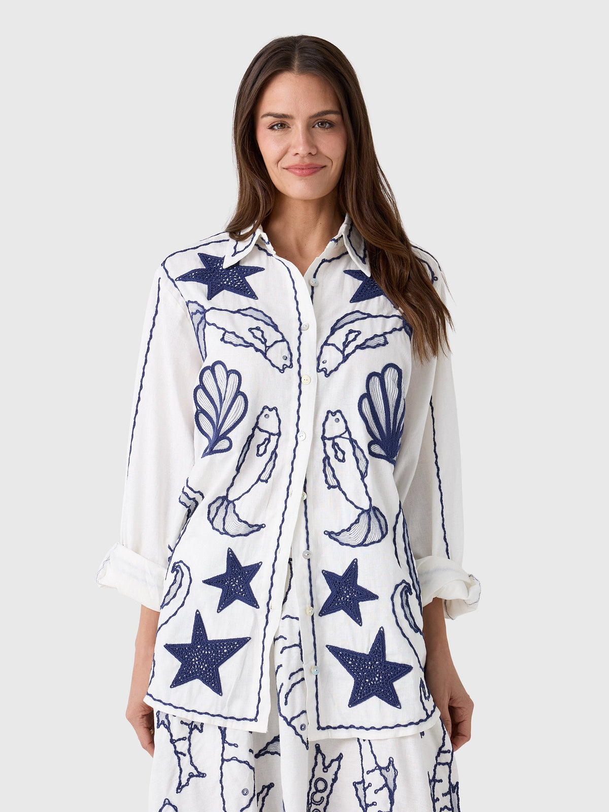 Farm Rio Women's Fresh Fish Shirt
