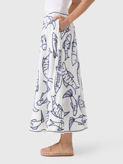 Farm Rio Women's Fresh Fish Midi Skirt