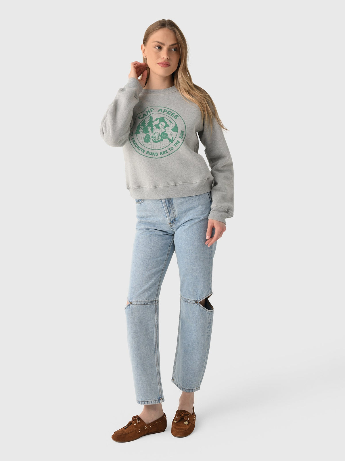 Re/Done Women's Camp Aprés Classic Crewneck