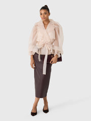 ALC Women's Marta Leather Midi Skirt