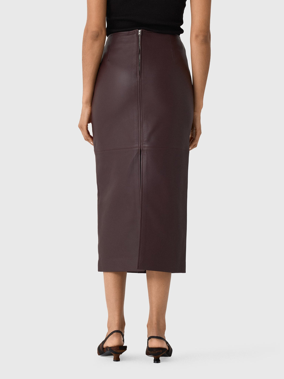 ALC Women's Marta Leather Midi Skirt