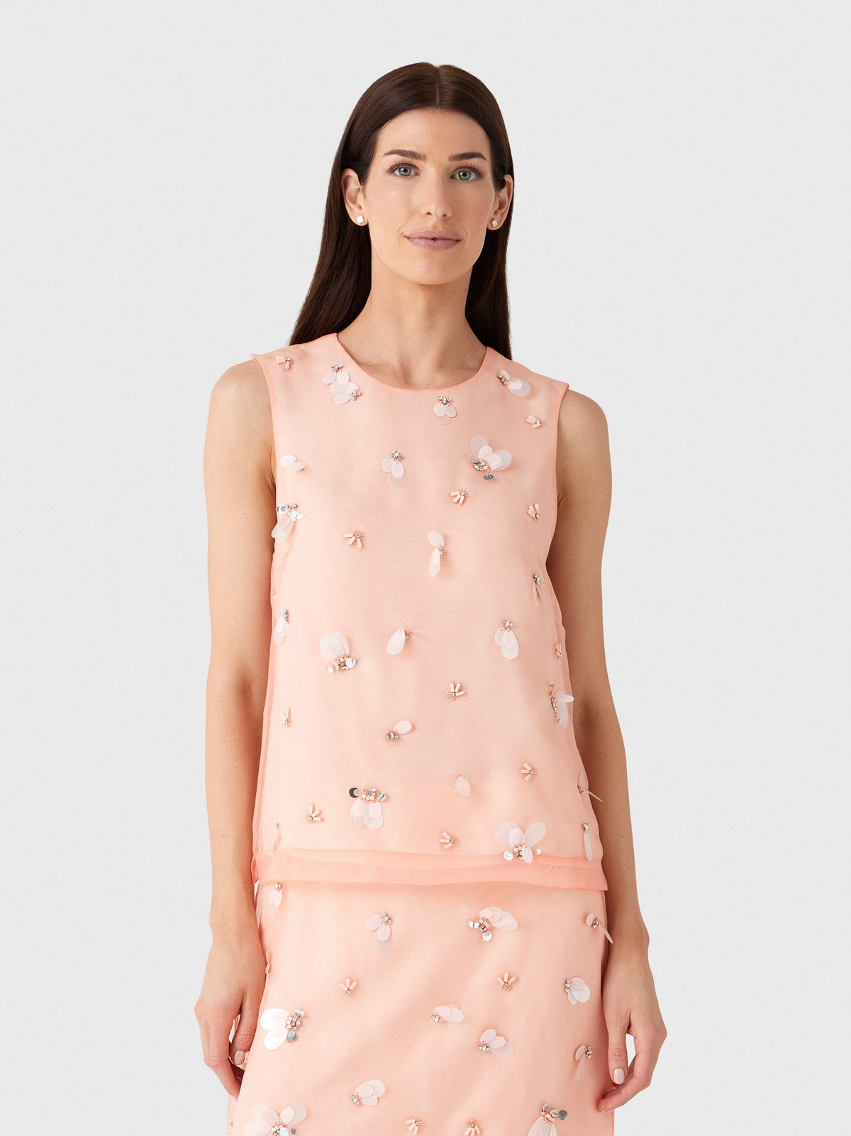 Simkhai Women's Celia Embellished Organza Top