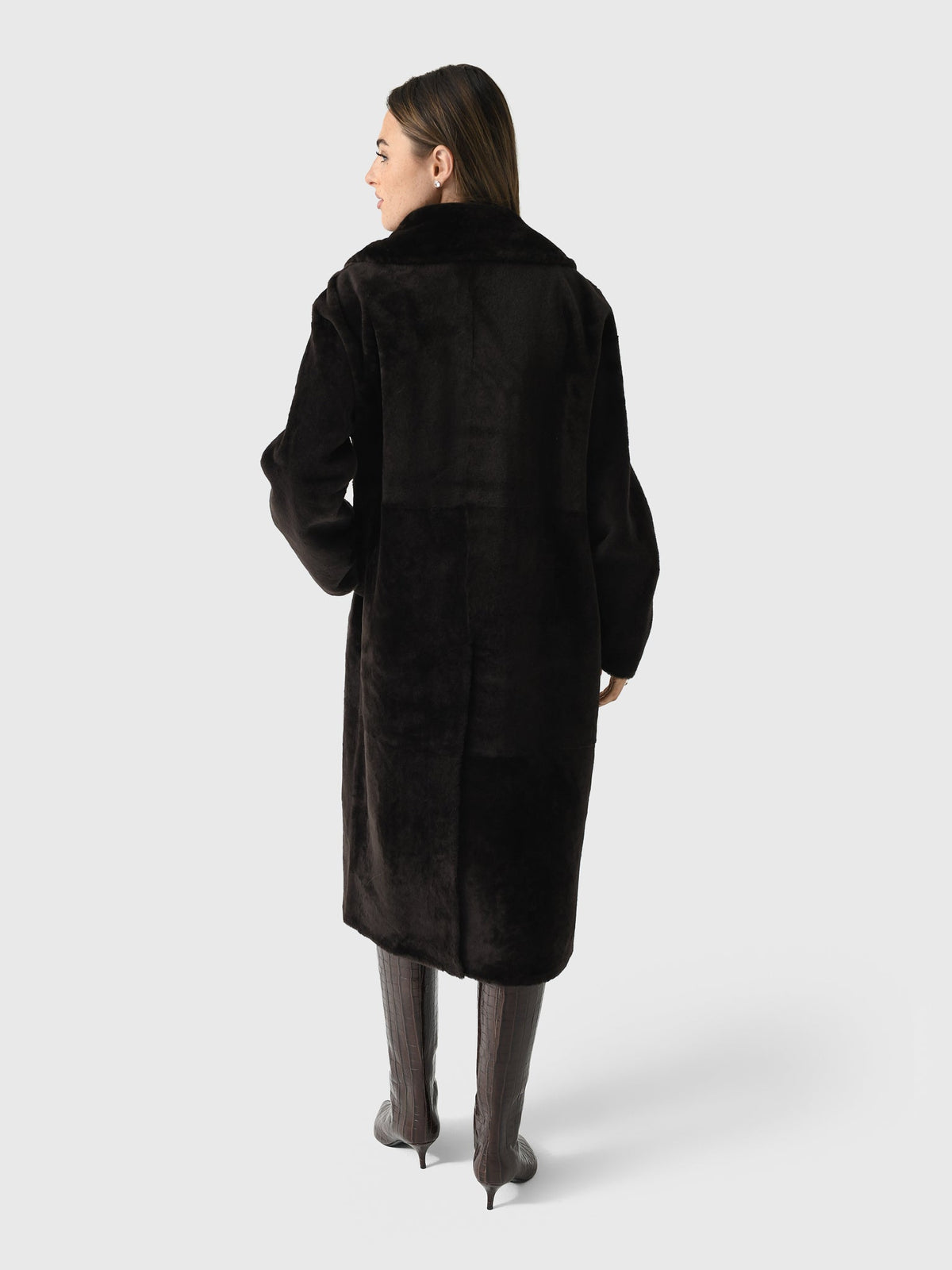 Utzon Women's Clark Reversible Shearling Coat