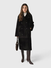 Utzon Women's Clark Reversible Shearling Coat