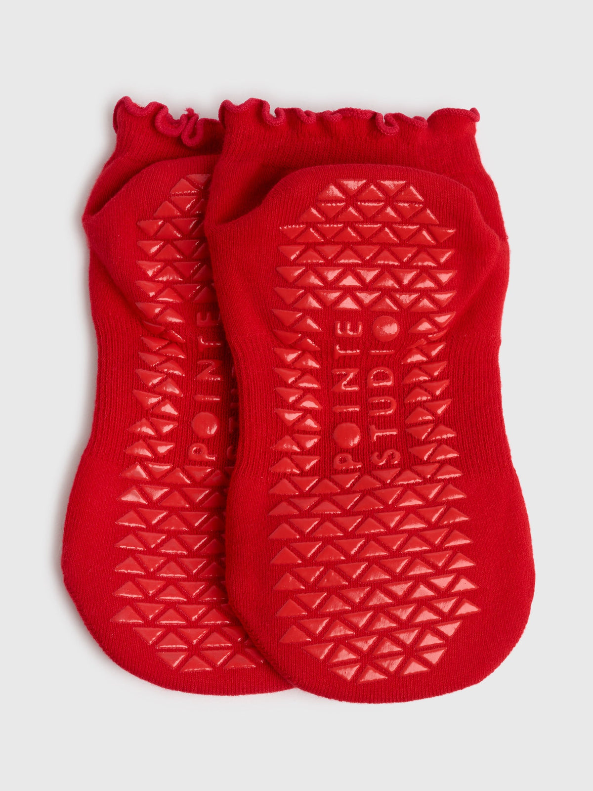 Pointe Studio Women's Ruffle Full Foot Grip Socks