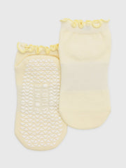 Pointe Studio Women's Ruffle Full Foot Grip Socks