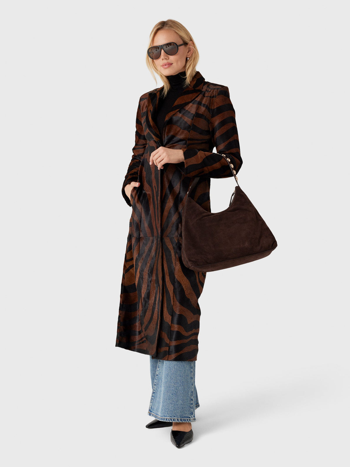 Simkhai Women's Rilo Pony Hair Coat