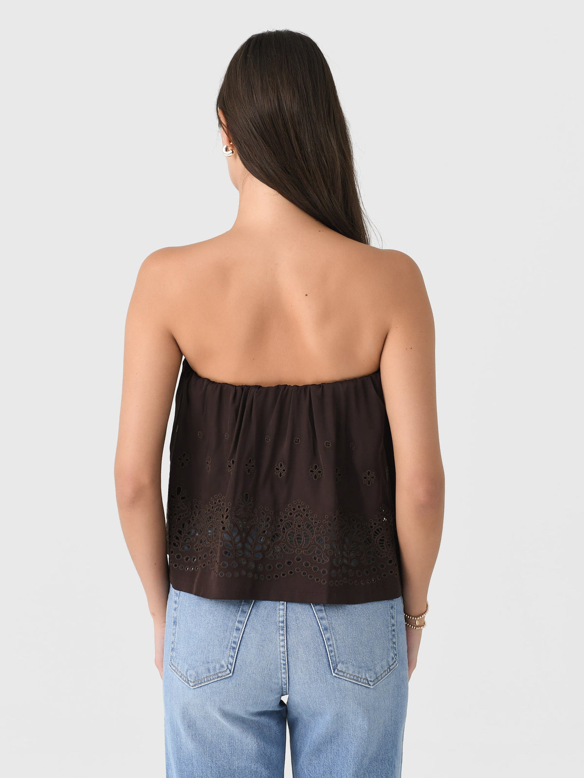 ALC Women's Dalia Strapless Embroidered Top