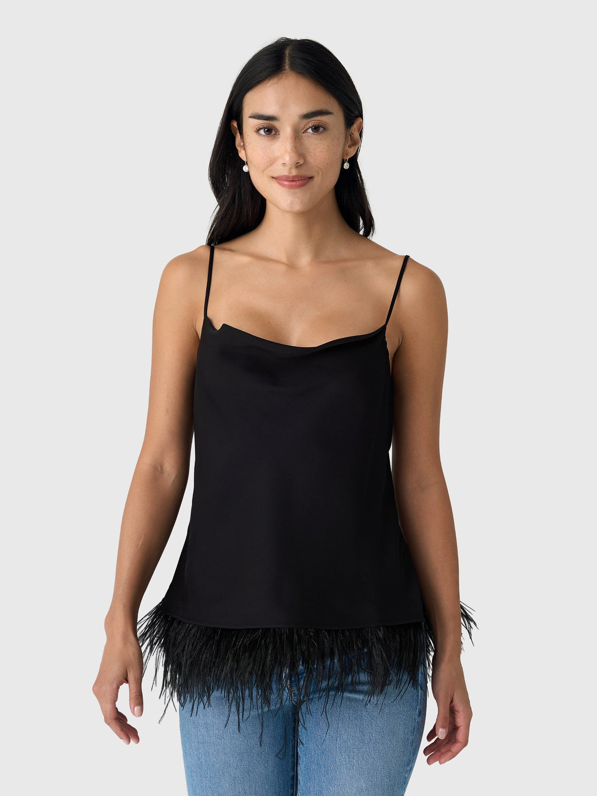 ALC Women's Eliza Feather Trimmed Camisole Top