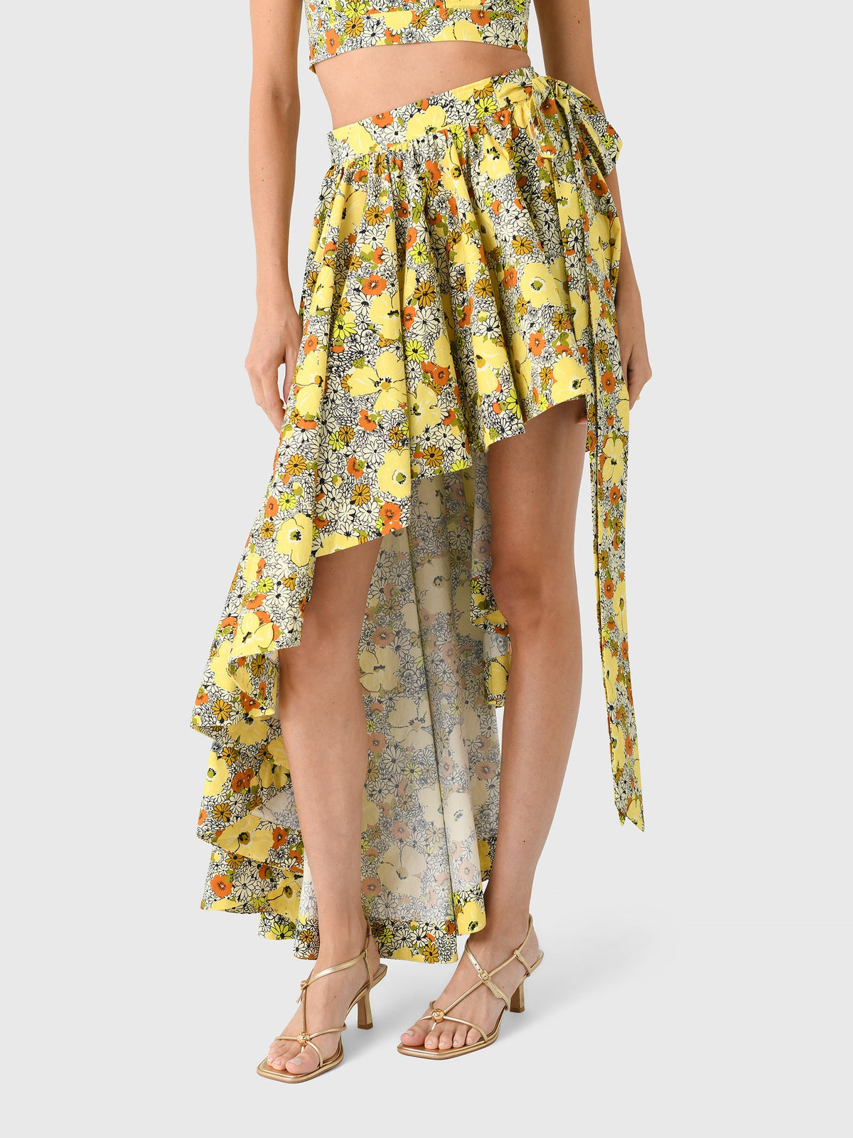 Alemais Women's Orange Blossom Asymmetric Skirt
