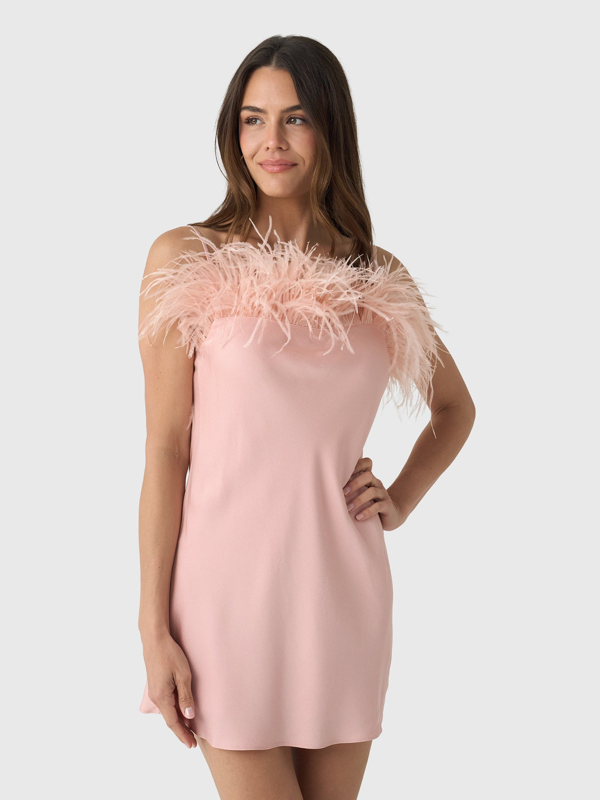 ALC Women's Opal Feather Trimmed Mini Dress