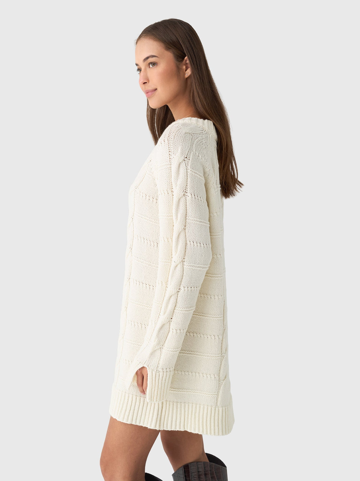 Ciao Lucia Women's Pria Cable Knit Sweater Dress
