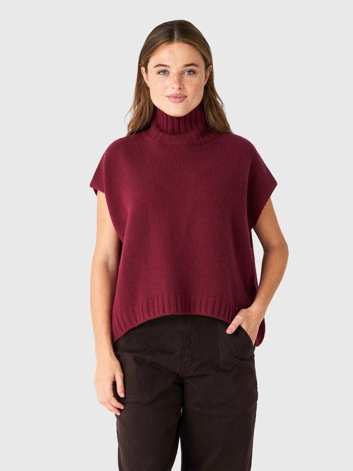 Organic John Patrick Women's Turtleneck Gilet