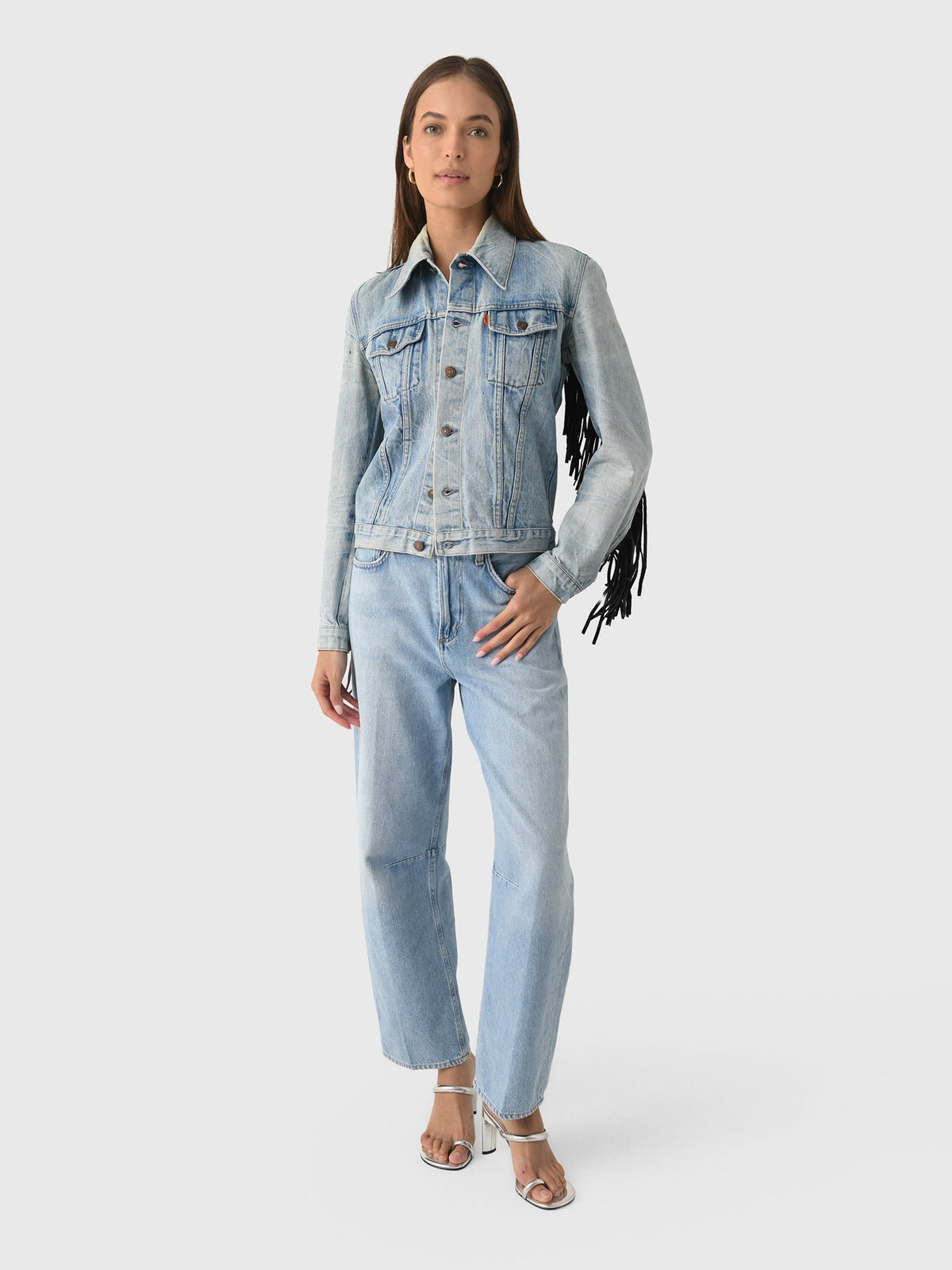Re/Done Women's Levi's Fringe Trucker Jacket