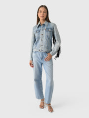 Re/Done Women's Levi's Fringe Trucker Jacket